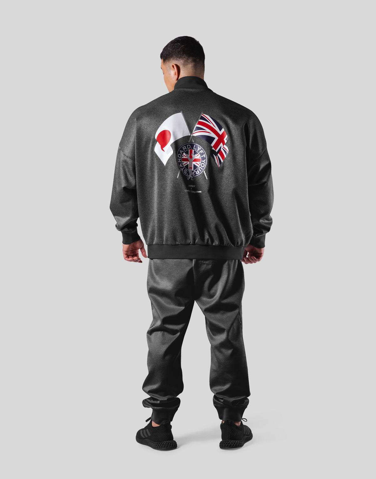 New Flag Oversize Track Jacket - D.Grey