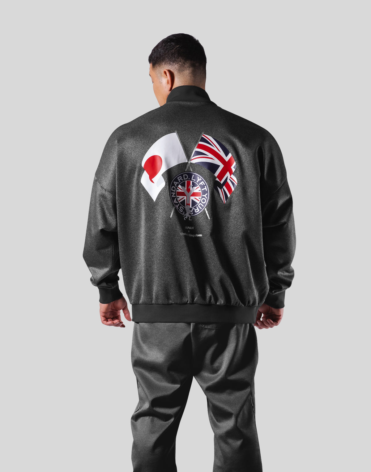 New Flag Oversize Track Jacket - D.Grey