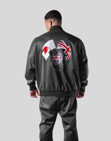 New Flag Oversize Track Jacket - D.Grey