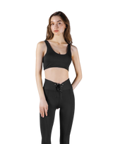 Ribbed Back Label Bratop - Black