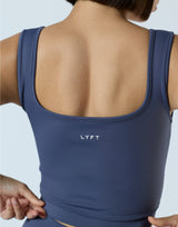 Square Neck Sports Bratop - Navy