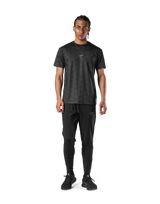 Multi Pattern Stretch T-Shirt - Black