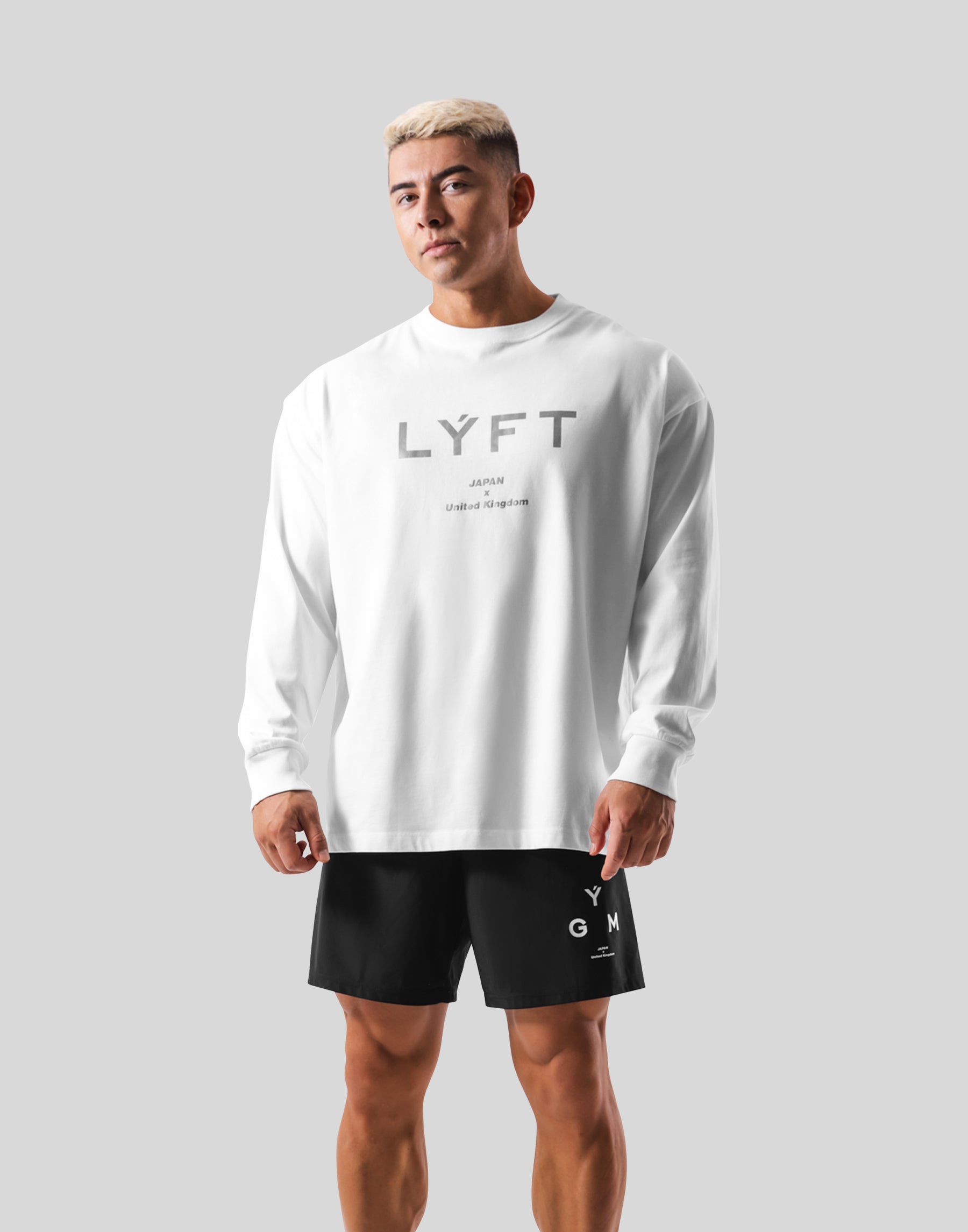 LÝFT Logo Long T-Shirt - White