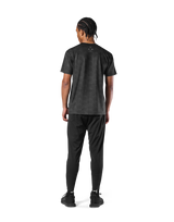 Multi Pattern Stretch T-Shirt - Black