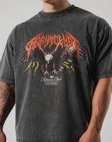 Eagle Graphic Vintage Big T-Shirt - Black