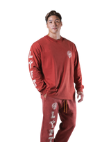 College Logo Vintage Long T-Shirt - Red