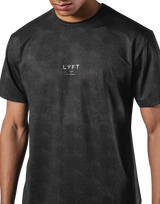 Multi Pattern Stretch T-Shirt - Black