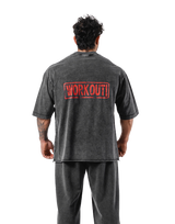 Leg Day Vintage Extra Big T-Shirt - Black