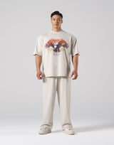 Eagle Graphic Vintage Big T-Shirt - Ivory