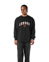 Vintage London Logo Long T-Shirt - Black