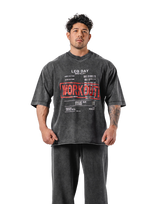 Leg Day Vintage Extra Big T-Shirt - Black