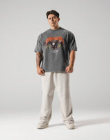 Eagle Graphic Vintage Big T-Shirt - D.Grey
