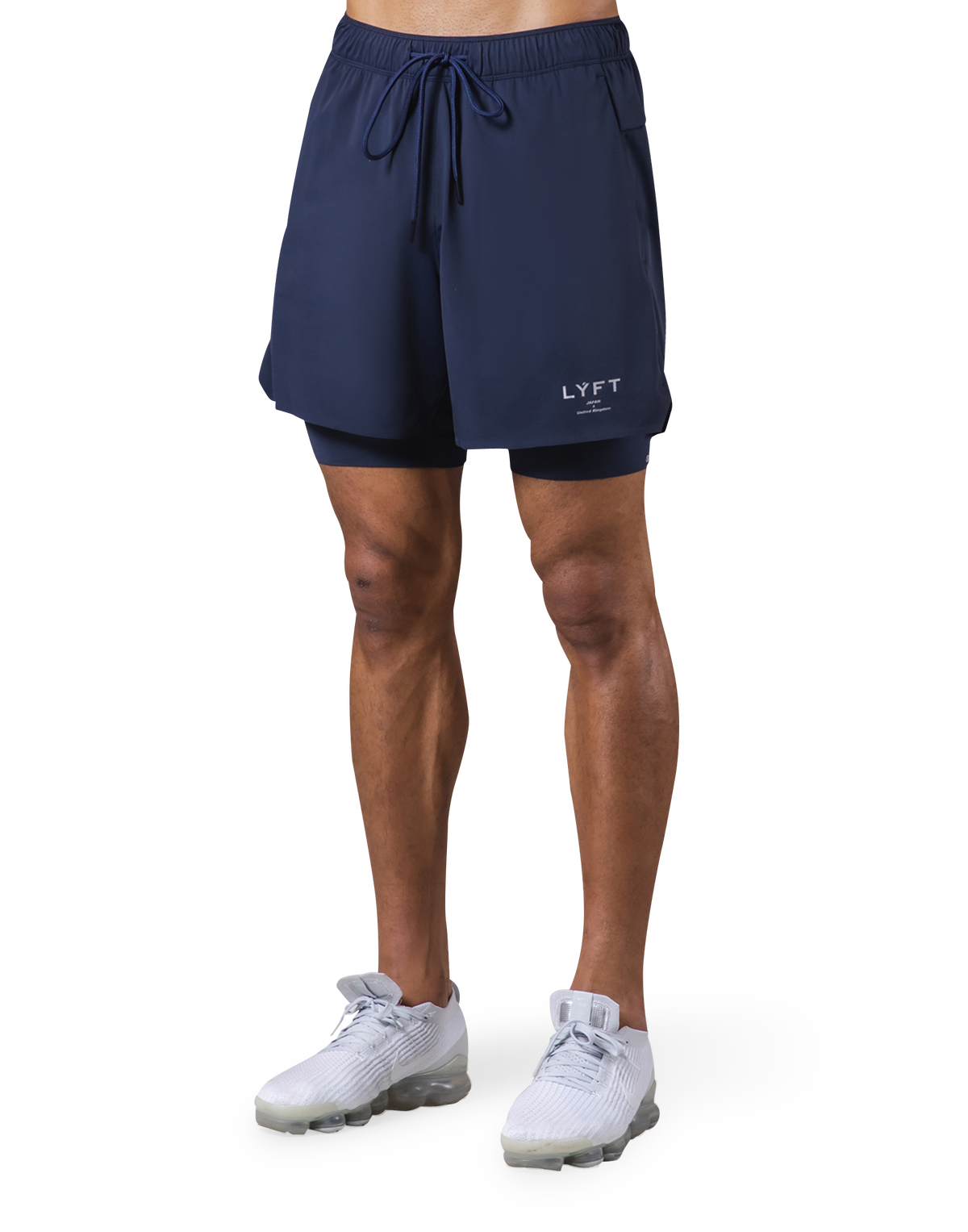 2Way Active Shorts With Leggings - Navy