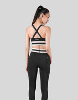 Stripe Cross Strap Bratop - Black