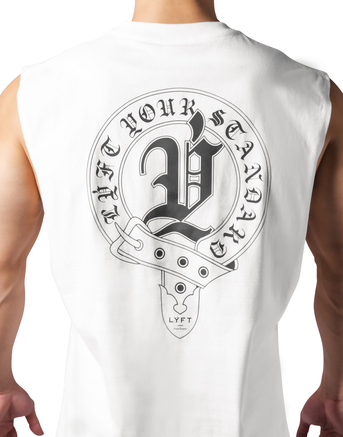 Old English No Sleeve - White