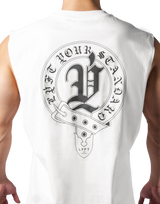 Old English No Sleeve - White