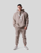 Y Oversize Sweat Hoodie - Beige