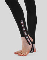 LÝFT Border Foot Strap Leggings - Black