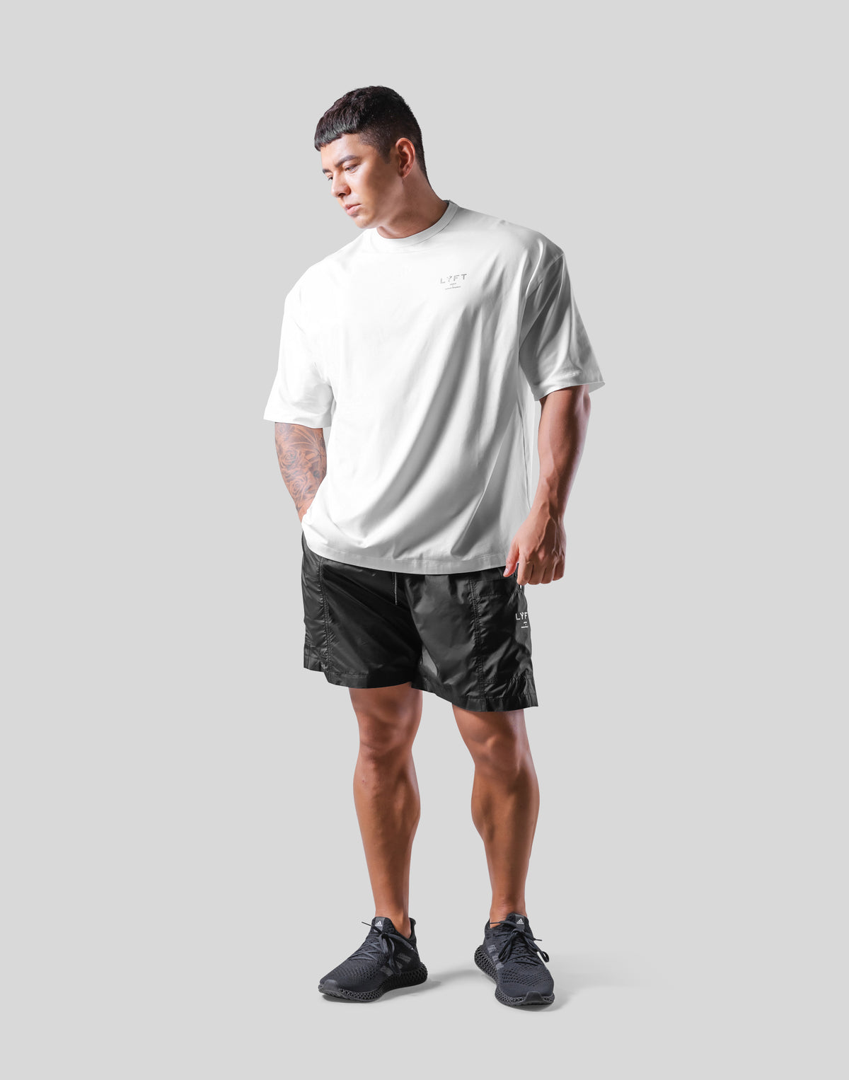 One Point Logo Stretch Big T-Shirt - White