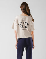 Fitness Club Ring Cropped T-Shirt - Ivory