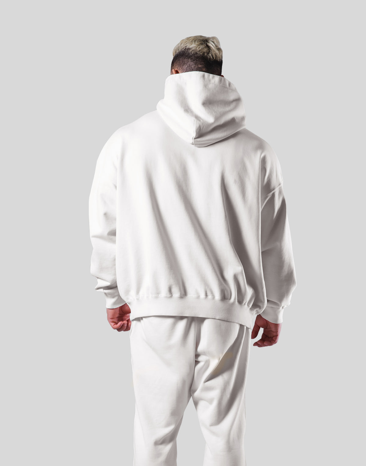 College Logo Vintage Sweat Hoodie - White
