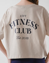 Fitness Club Ring Cropped T-Shirt - Ivory