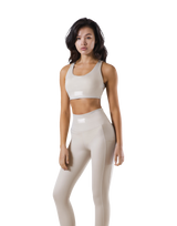 Woven Label Double Cross Strap Bratop - Ivory