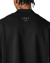 Oversize Mock Neck Pullover - Black