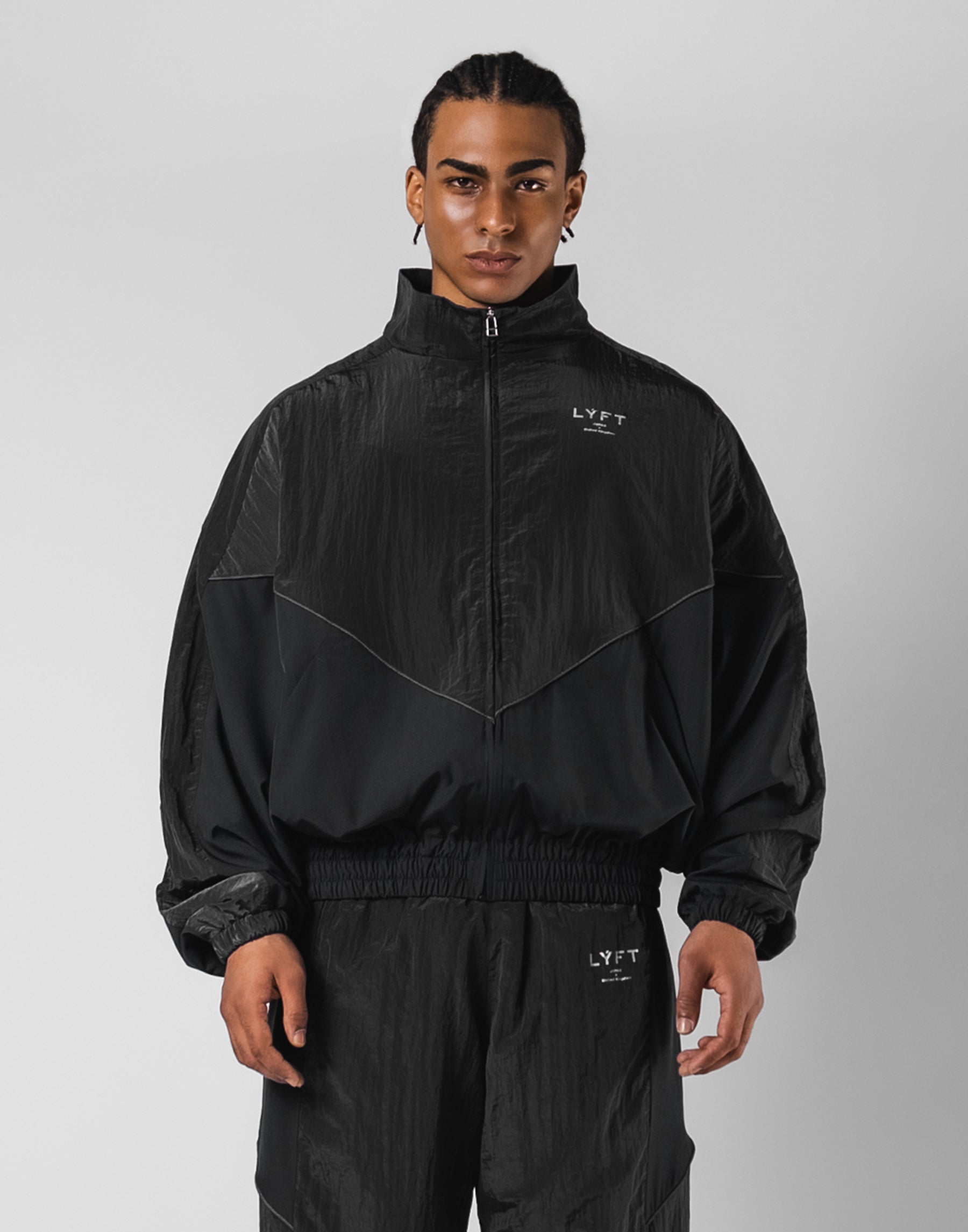 狛治さん専用LYFT セットアップ ウィメンズ ブラック V-Form Oversize Track Jacket - Black – LÝFT