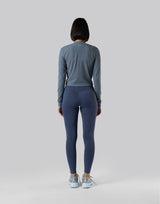 Stretch Crewneck Cardigan - Grey