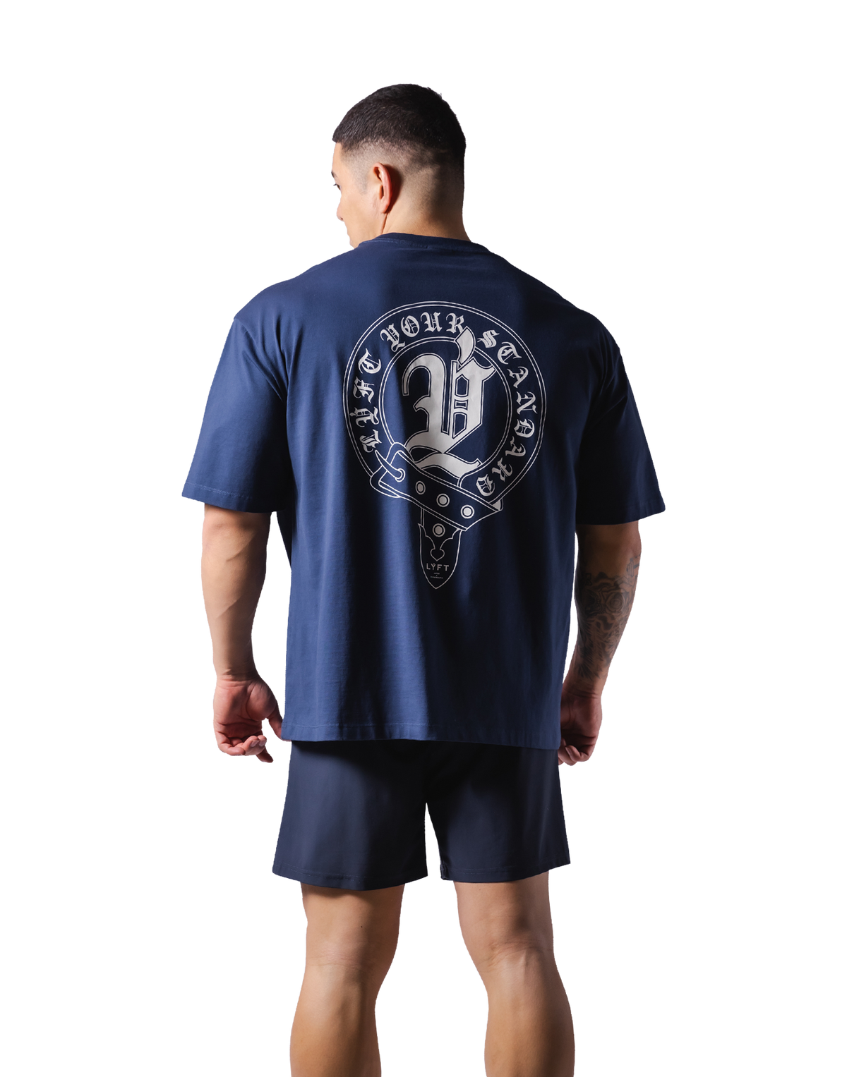 Old English Big T-Shirt - Navy