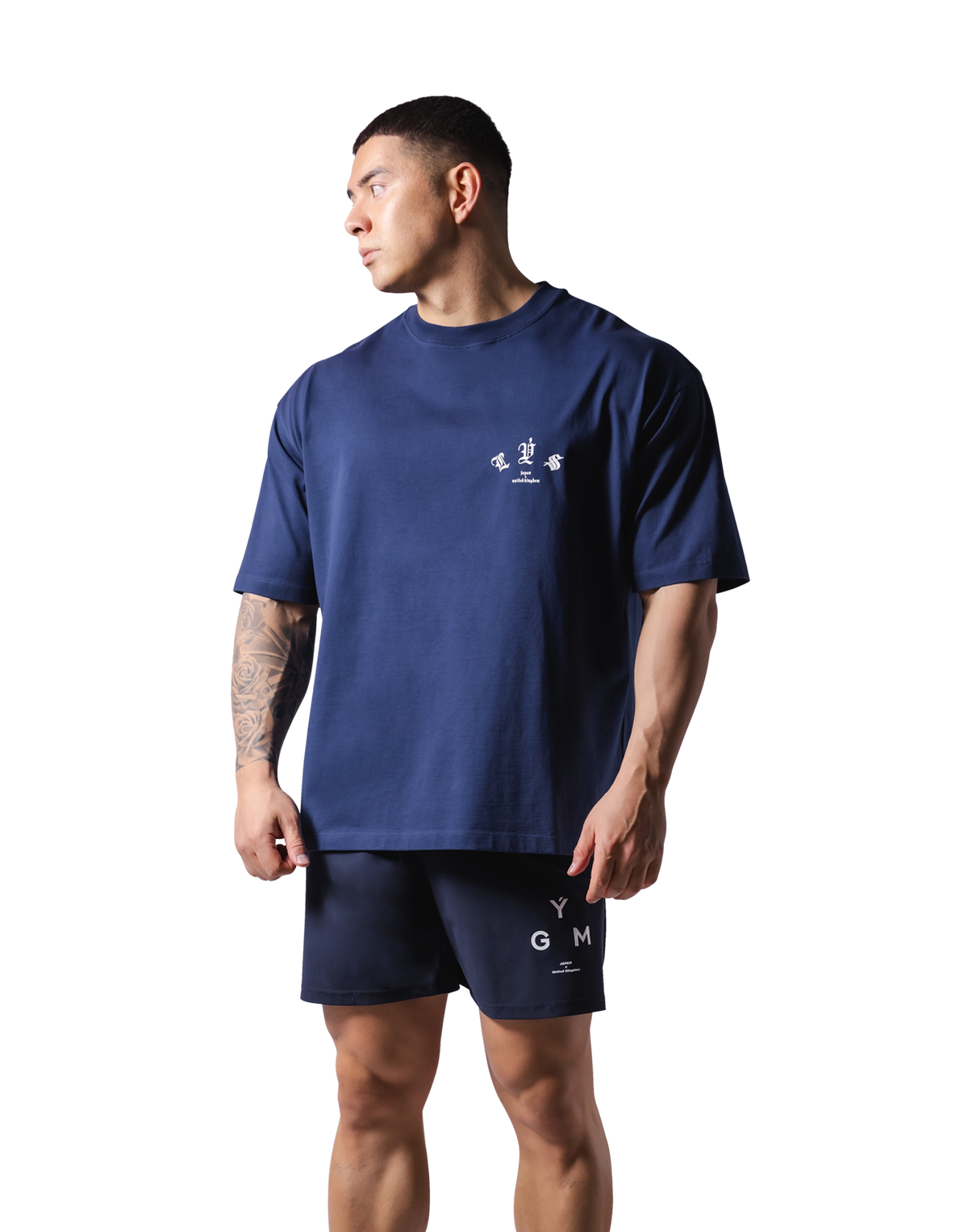 Old English Big T-Shirt - Navy