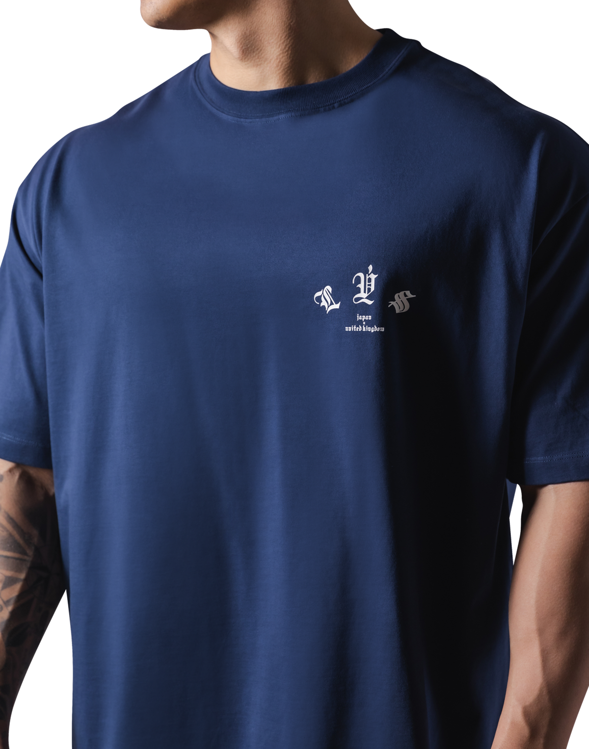 Old English Big T-Shirt - Navy