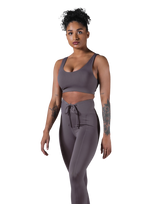 Ribbed Back Label Bratop - Ash Grey