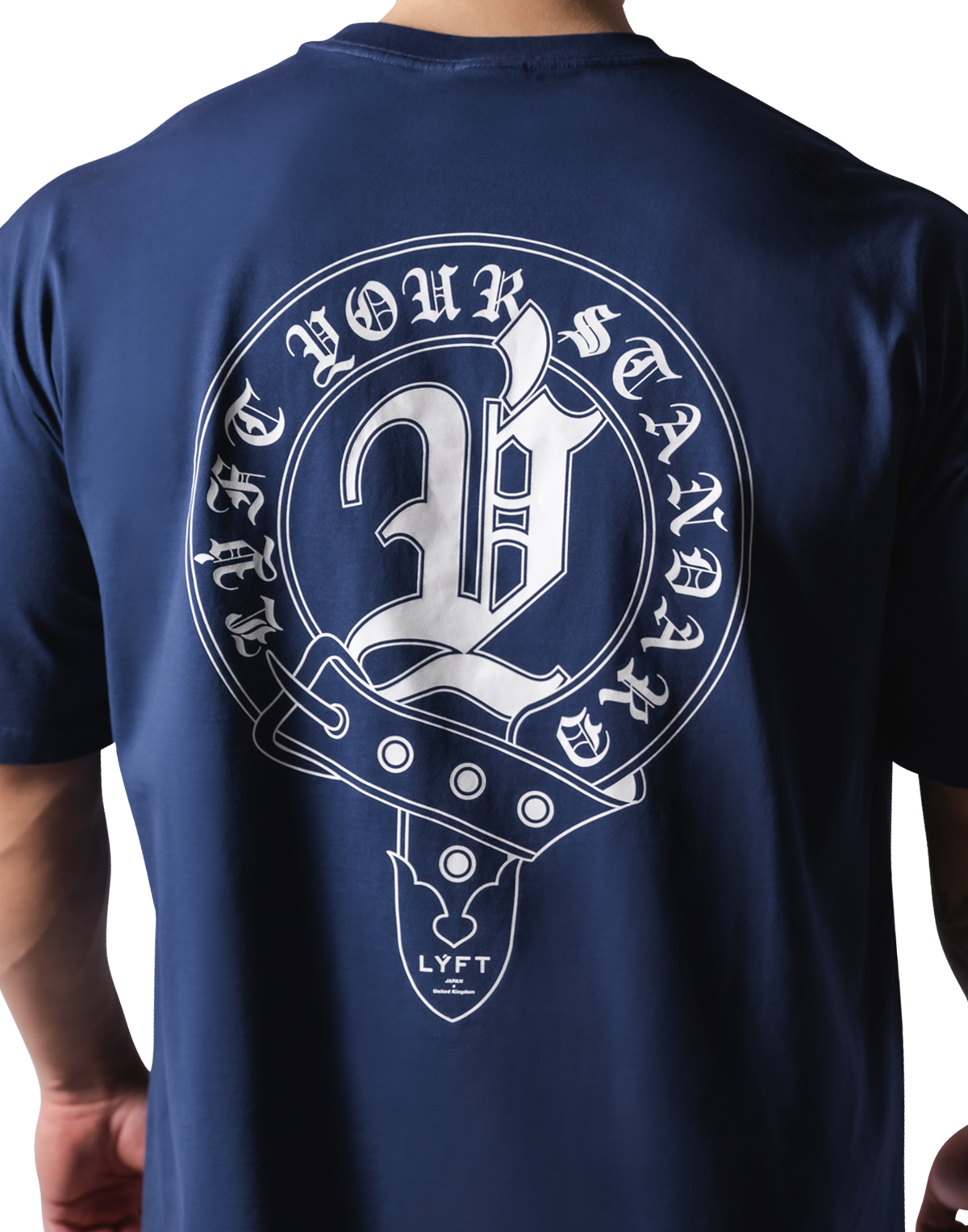 Old English Big T-Shirt - Navy