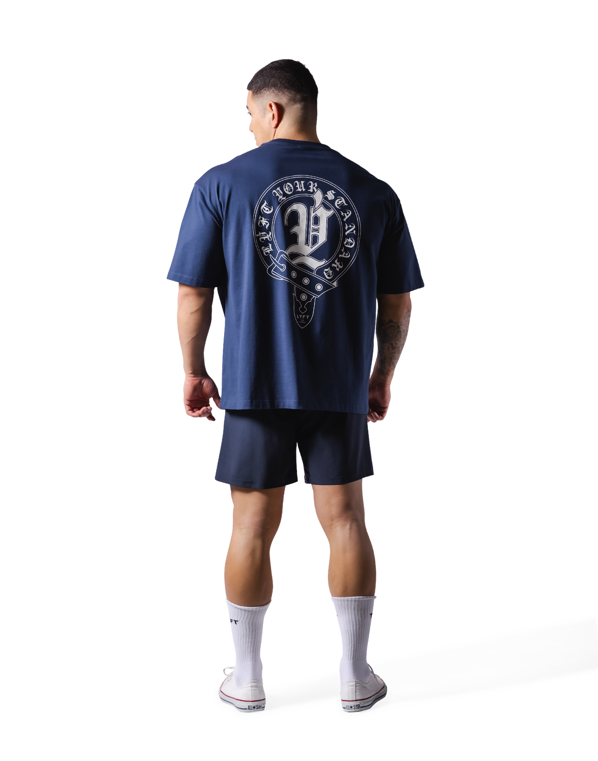 Old English Big T-Shirt - Navy
