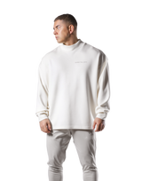 Oversize Mock Neck Pullover - Ivory