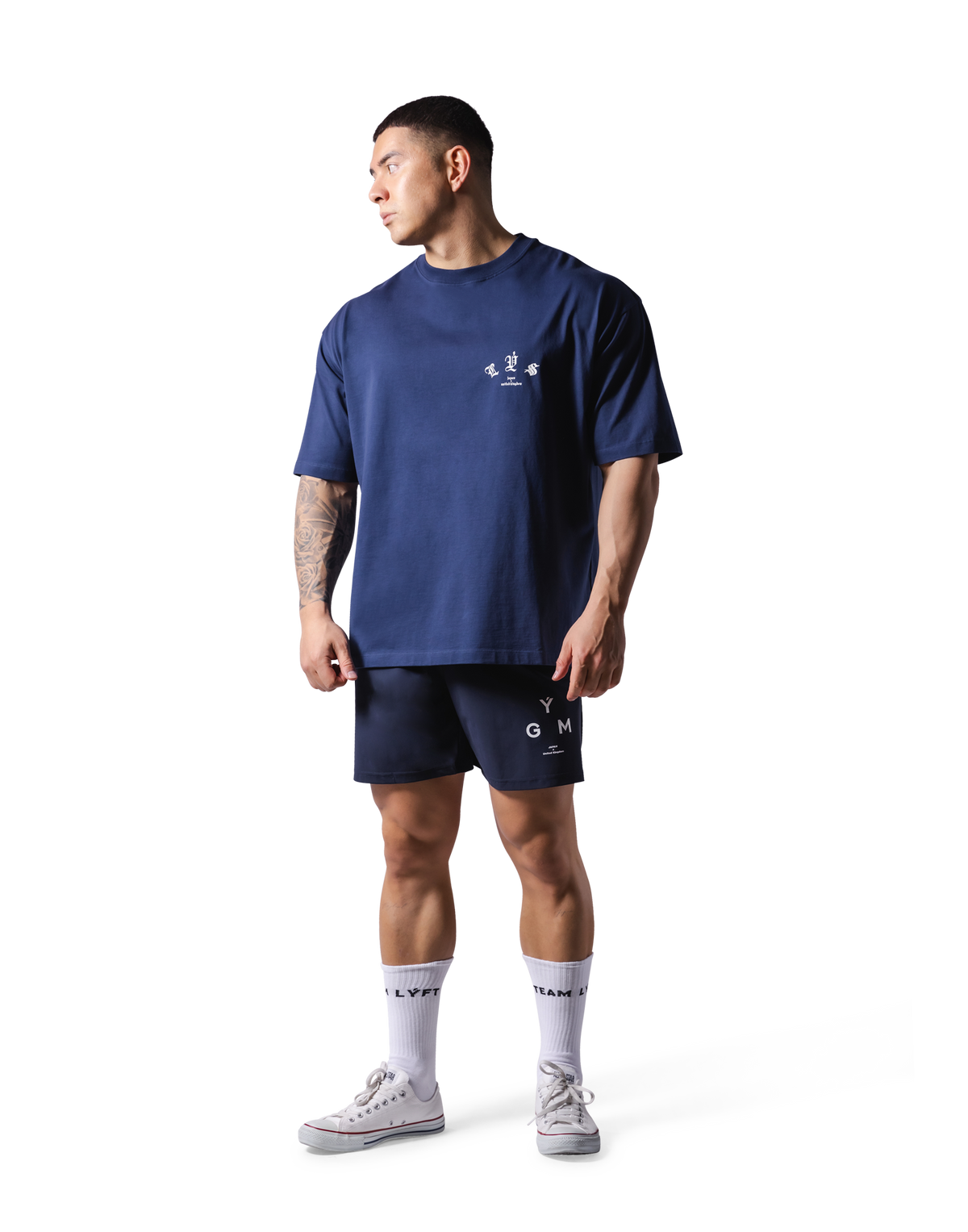 Old English Big T-Shirt - Navy