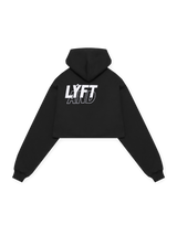 LÝFT × WIND AND SEA Wide Cropped Hoodie - Black