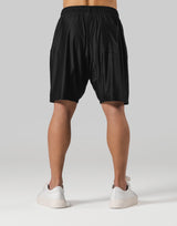 Script Logo Mesh Shorts - Black