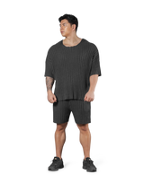 Oversize Knit T-Shirt - D.Grey