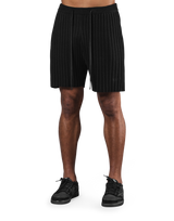 Wide Knit Shorts - Black