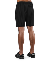 Wide Knit Shorts - Black
