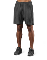 Wide Knit Shorts - D.Grey