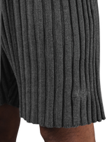 Wide Knit Shorts - D.Grey