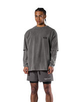 JP × UK Ring Vintage Big T-Shirt - D.Grey