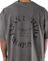 JP × UK Ring Vintage Big T-Shirt - D.Grey