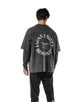 JP × UK Ring Vintage Big T-Shirt - Black