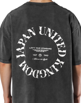 JP × UK Ring Vintage Big T-Shirt - Black