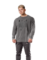 Born To LÝFT Vintage Graphic Big Long T-Shirt - D.Grey